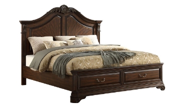 Picture of Monroe Cherry King Storage Bed