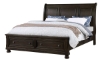 Picture of Newbury Laurel Brushed Brown Acacia King Sleigh Storage Bed