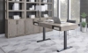 Picture of Platinum Gray Linen Lift Top Desk