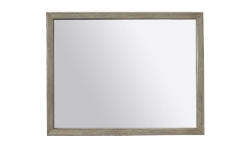 Picture of Platinum Gray Linen Landscape Mirror