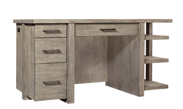 Picture of Platinum Gray Linen 60” Open Shelf Desk