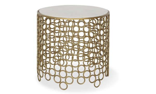 Picture of Artesia Home Tapi White Marble End Table