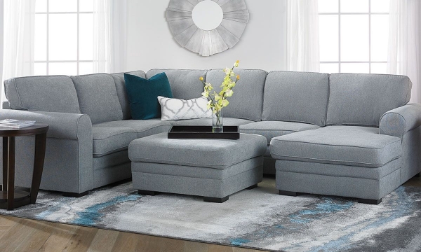 Picture of Prospect Gray 3-Piece Sleeper Sectional with Right Storage Chaise