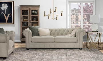 Picture of Carson Linen Chesterfield Sofa