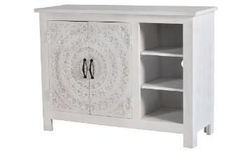 Picture of Pink City Carved Lace Solid Wood Media Chest