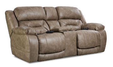Picture of Carlton Mushroom Dual Power Reclining Console Loveseat
