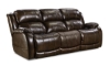 Picture of Weston Walnut Leather Power Reclining 3-Piece Living Room Set with Power Headrests