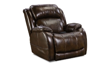 Picture of Weston Walnut Leather Power Recliner with Power Headrests
