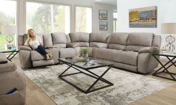 Picture of Belmond Nickel Power Reclining Sectional with Power Headrests