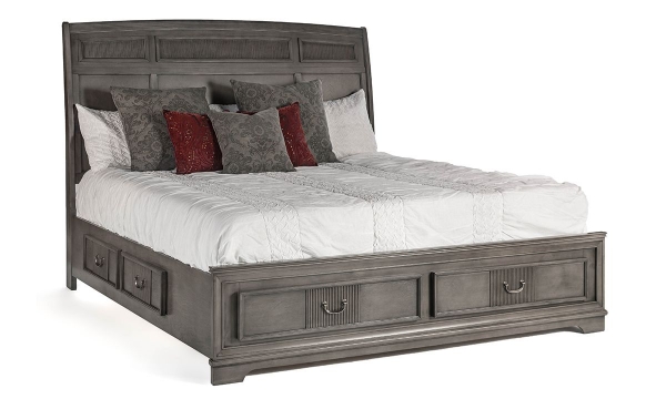 Picture of Parkhurst Gray King Sleigh Storage Bed