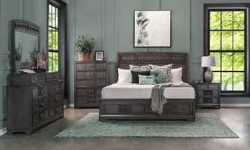 Picture of Parkhurst Gray King Sleigh Storage Bedroom Set