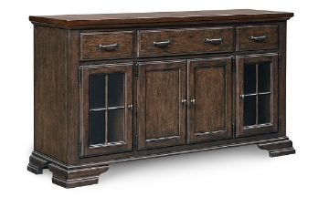 Picture of Thatcher Amber Credenza with Wine Storage