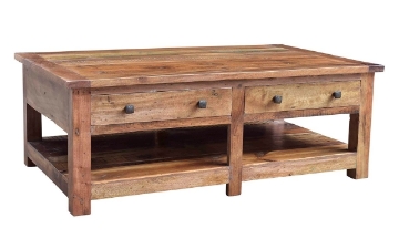 Picture of Nepal Handcrafted Solid Wood Rectangle Cocktail Table