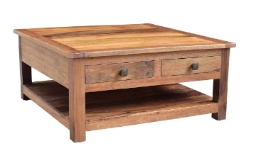Picture of Nepal Handcrafted Solid Wood Square Cocktail Table