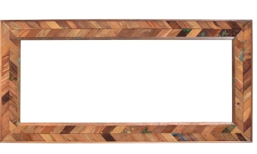 Picture of Rajastan Handcrafted Solid Wood Chevron Mirror