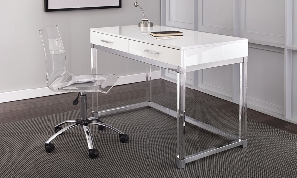 Picture of Everett White and Acrylic Desk