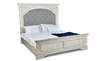 Picture of Highland Park White Upholstered King Bed