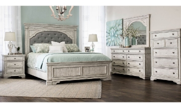Picture of Highland Park White Upholstered King Bedroom Set