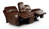 Picture of Caspian Brown Double Reclining Console Loveseat