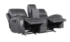 Picture of Caspian Gray Double Reclining Console Loveseat