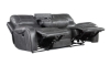 Picture of Caspian Gray Double Reclining Sofa with Drop Down Table