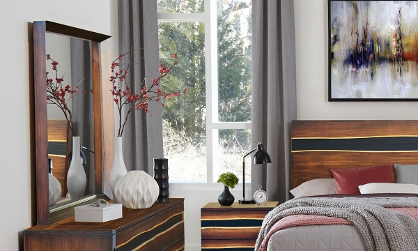 Picture of Greentown Brown Solid Pine Square Mirror