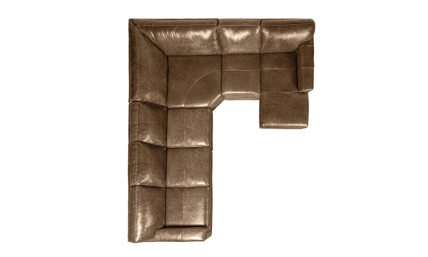 Picture of Medici Chestnut 5-Piece Right Chaise Sectional