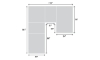 Picture of Medici Chestnut 5-Piece Right Chaise Sectional