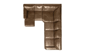 Picture of Medici Chestnut 5-Piece Left Chaise Sectional