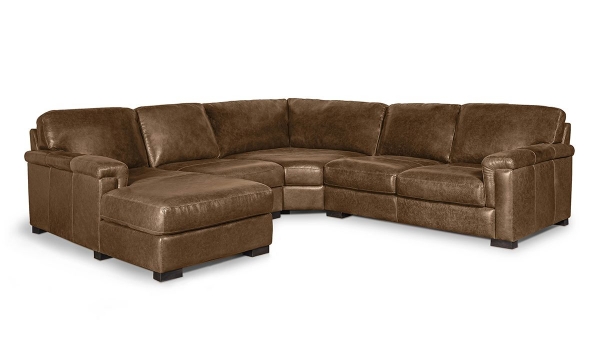 Picture of Medici Chestnut 4-Piece Left Chaise Sectional