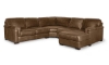 Picture of Medici Chestnut 4-Piece Right Chaise Sectional