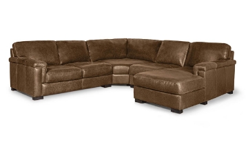 Picture of Medici Chestnut 4-Piece Right Chaise Sectional