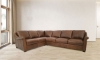 Picture of San Marco Taupe Leather 2-Piece L-Sectional with Left Corner Sofa