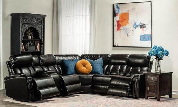 Picture of Cortina Walnut Power Reclining Sectional