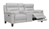 Picture of Jessica Jacobs Bergamo Dove Leather Power Reclining Console Loveseat
