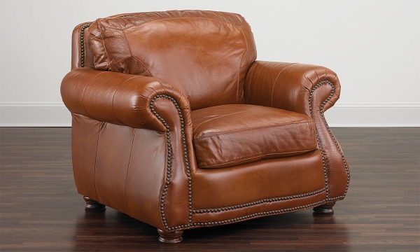 Picture of Rocky Mountain Leather Brandy Alligator Armchair