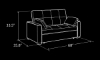 Picture of Nantucket Full Sleeper Loveseat Charcoal
