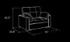 Picture of Nantucket  Light Gray Twin Sleeper Chair