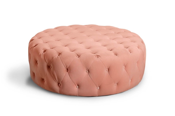 Picture of Melrose Blush Tufted Ottoman