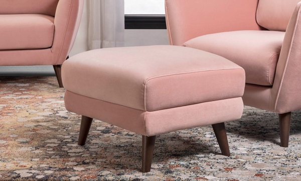 Picture of Melrose Blush Ottoman