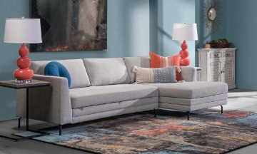 Picture of Fairfax Gray Right Facing Chaise Sleeper Sectional