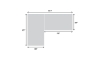 Picture of Fairfax Gray Right Facing Chaise Sleeper Sectional