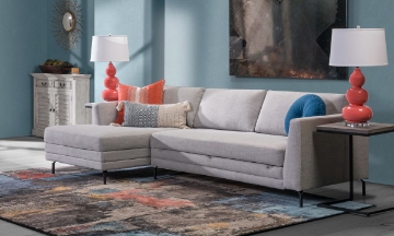Picture of Fairfax Gray Left Facing Chaise Sleeper Sectional