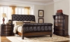 Picture of Grand Estates Tufted Leather Sleigh Beds