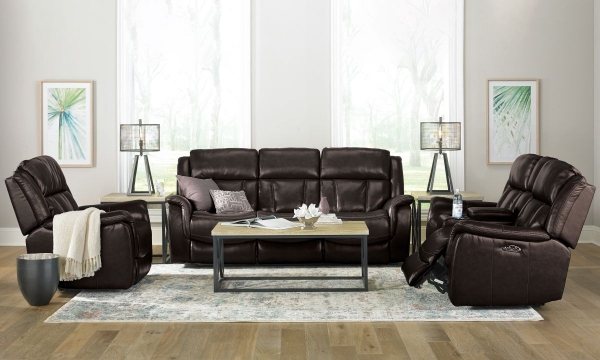 Picture of Prodigy Brown Leather Power Reclining 3-Piece Living Room Set