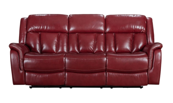 Picture of Prodigy Red Leather Power Reclining Sofa