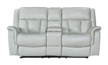 Picture of Prodigy Cream Leather Power Reclining Loveseat