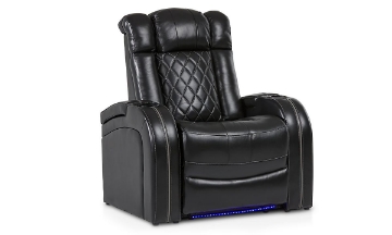 Picture of Omega Black Leather Power Recliner