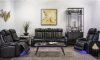 Picture of Omega Black Leather Power Recliner