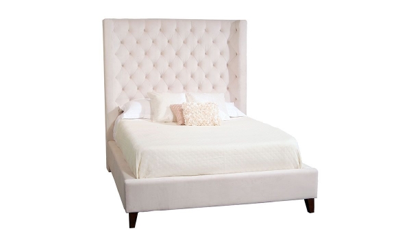 Picture of Wilson Ivory Wing Back Upholstered King Bed